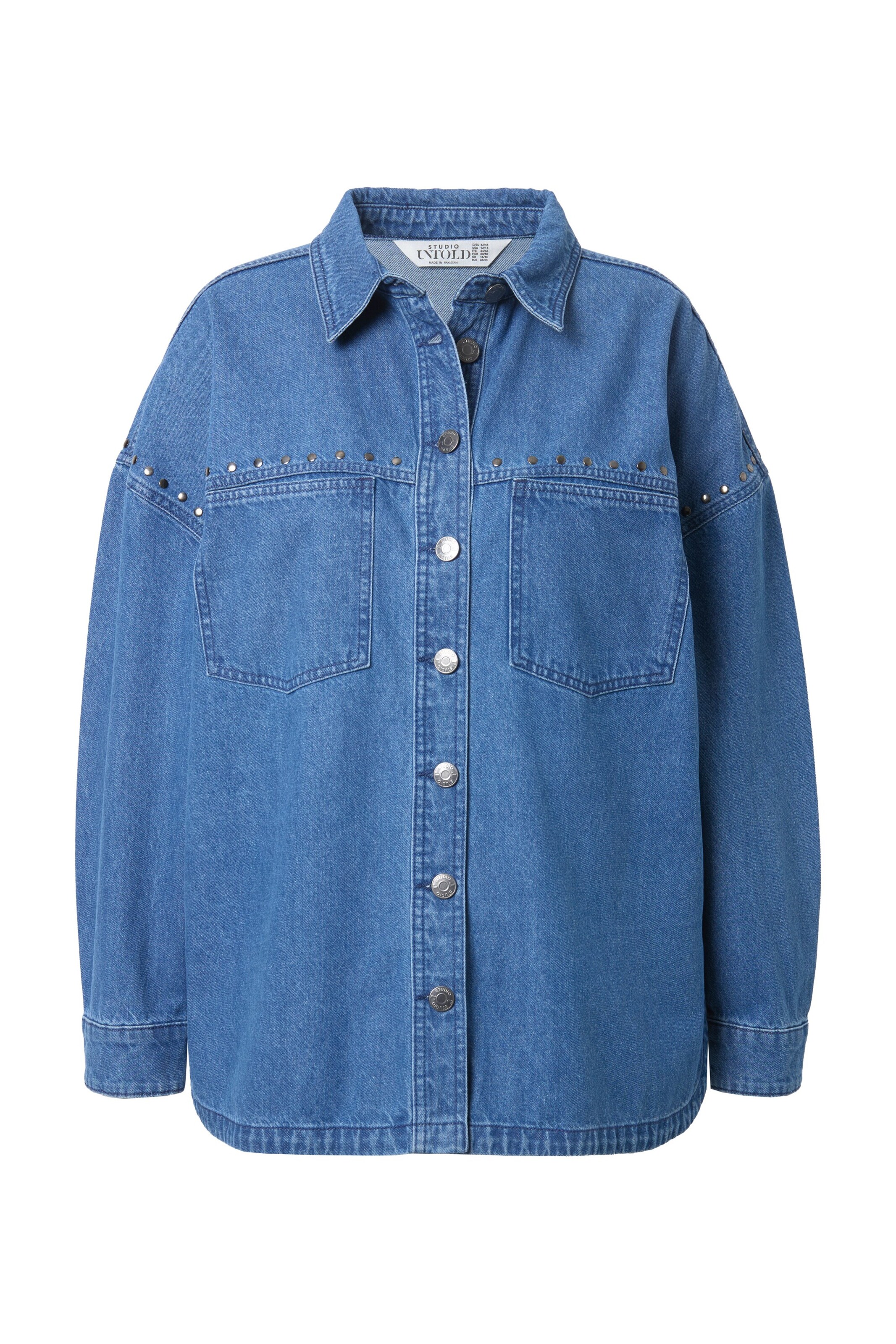 Studio Untold Bluse in blue denim, Produktansicht