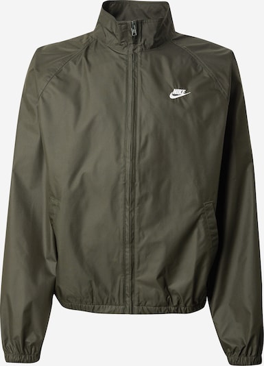 Demisezoninė striukė iš Nike Sportswear, spalva – alyvuogių spalva / balta, Prekių apžvalga
