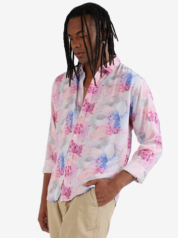 Campus Sutra Regular fit Button Up Shirt 'Elliot' in Pink