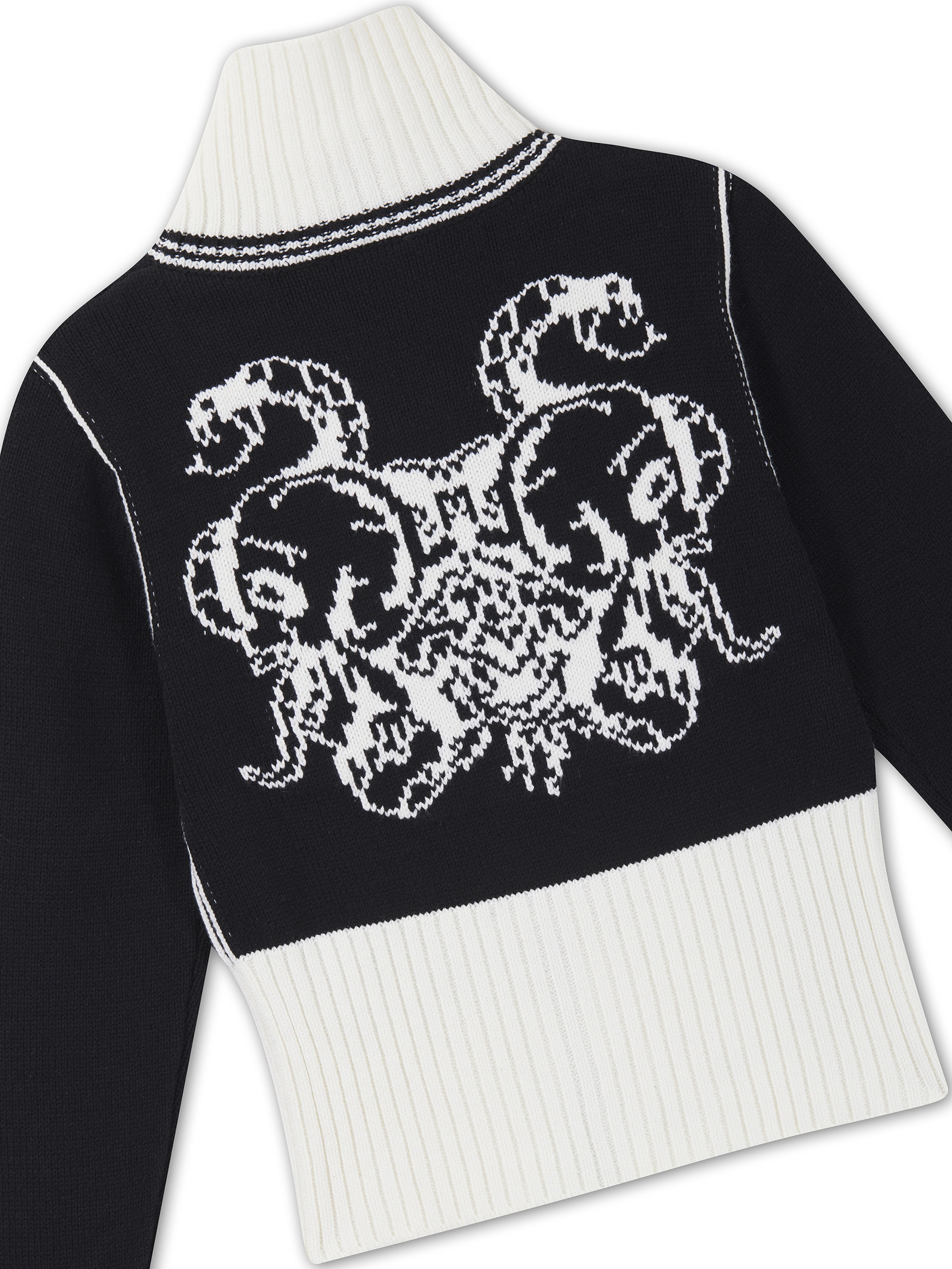 Geacă tricotată de la Ed Hardy pe negru: spate