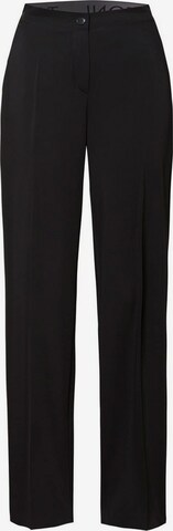 TONI Wide leg Pleated Pants in Black: front