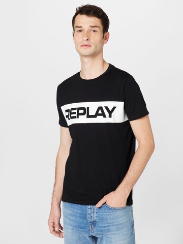 REPLAY Shirt in Black: front