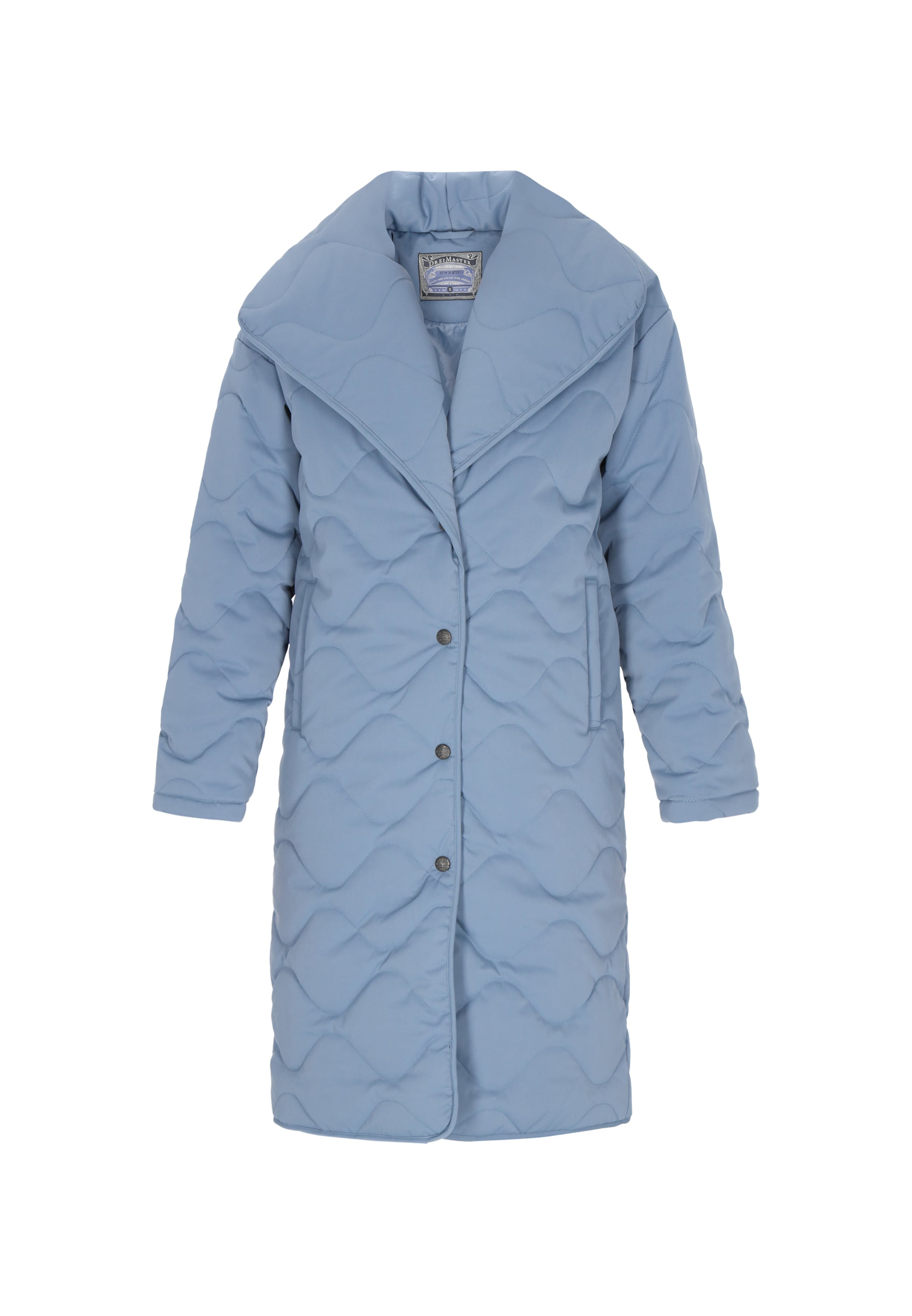 DreiMaster Vintage Between-seasons coat in Blue: front