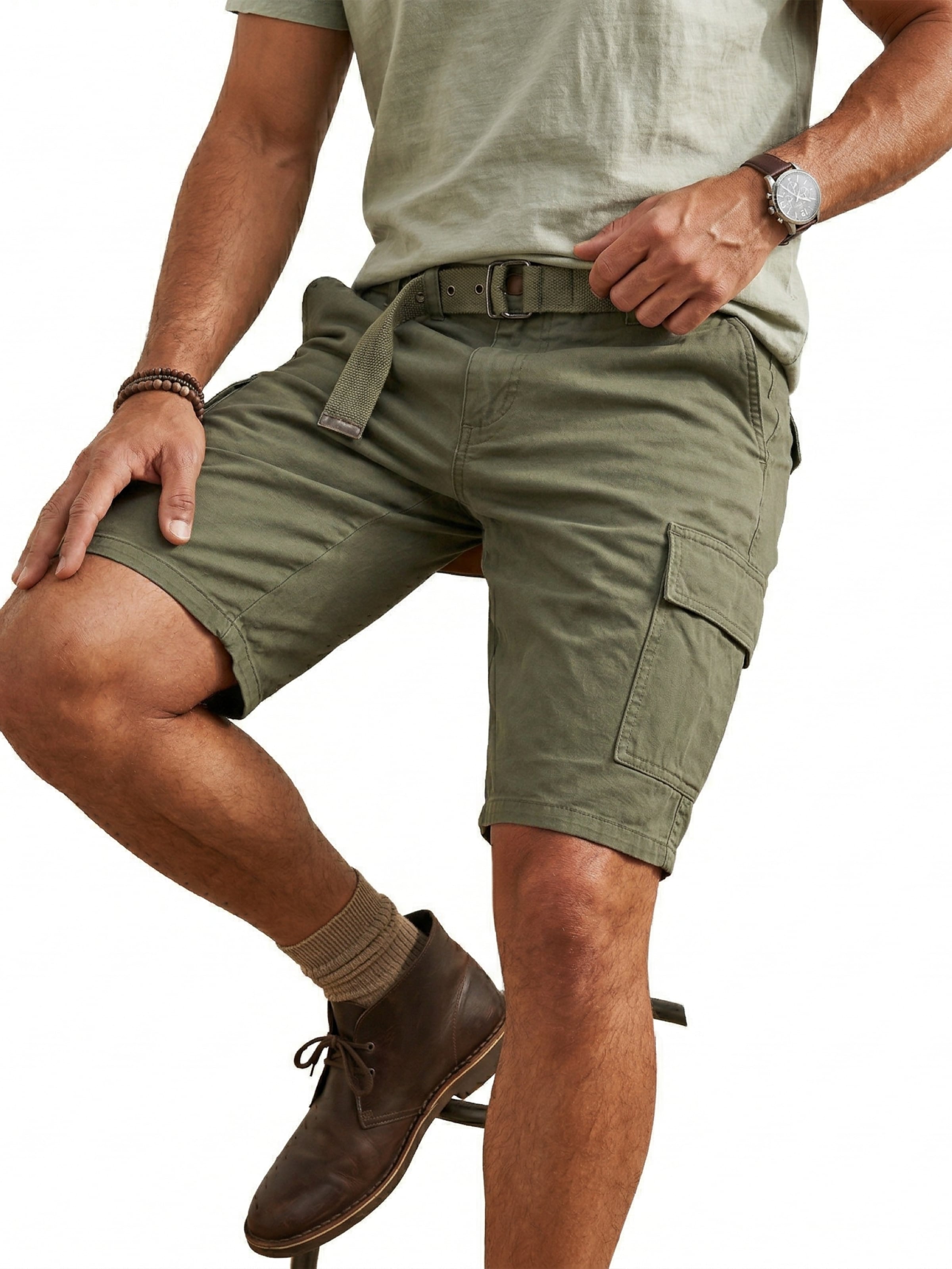 JACK & JONES Regular Cargo Pants in Green