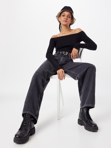 Calvin Klein Jeans Pulover 'BARDOT' | črna barva