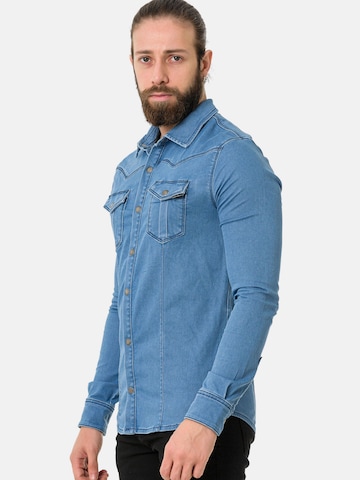 CIPO & BAXX Slim fit Overhemd 'CH189' in Blauw