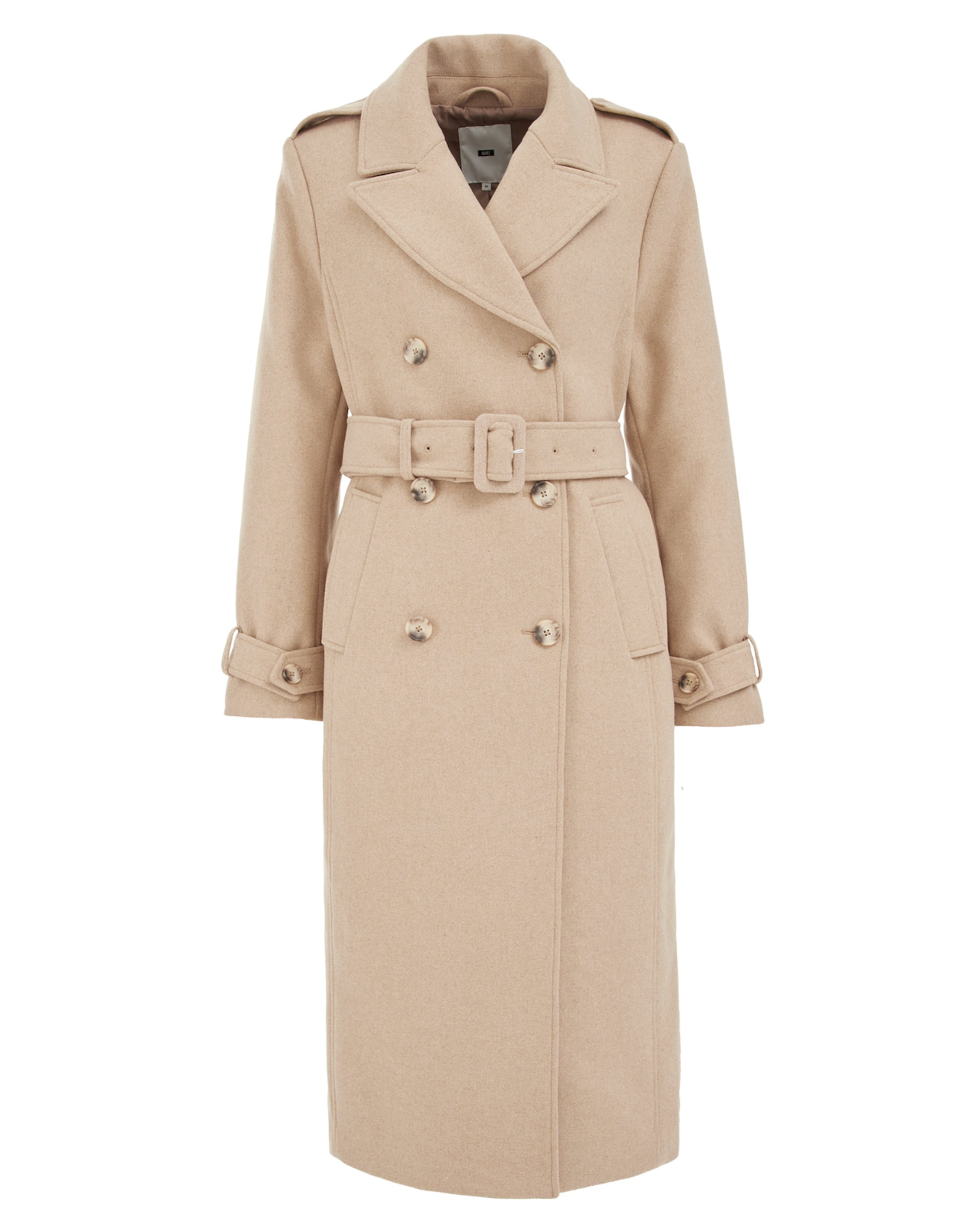 WE Fashion - Abrigo de entretiempo en beige: frente