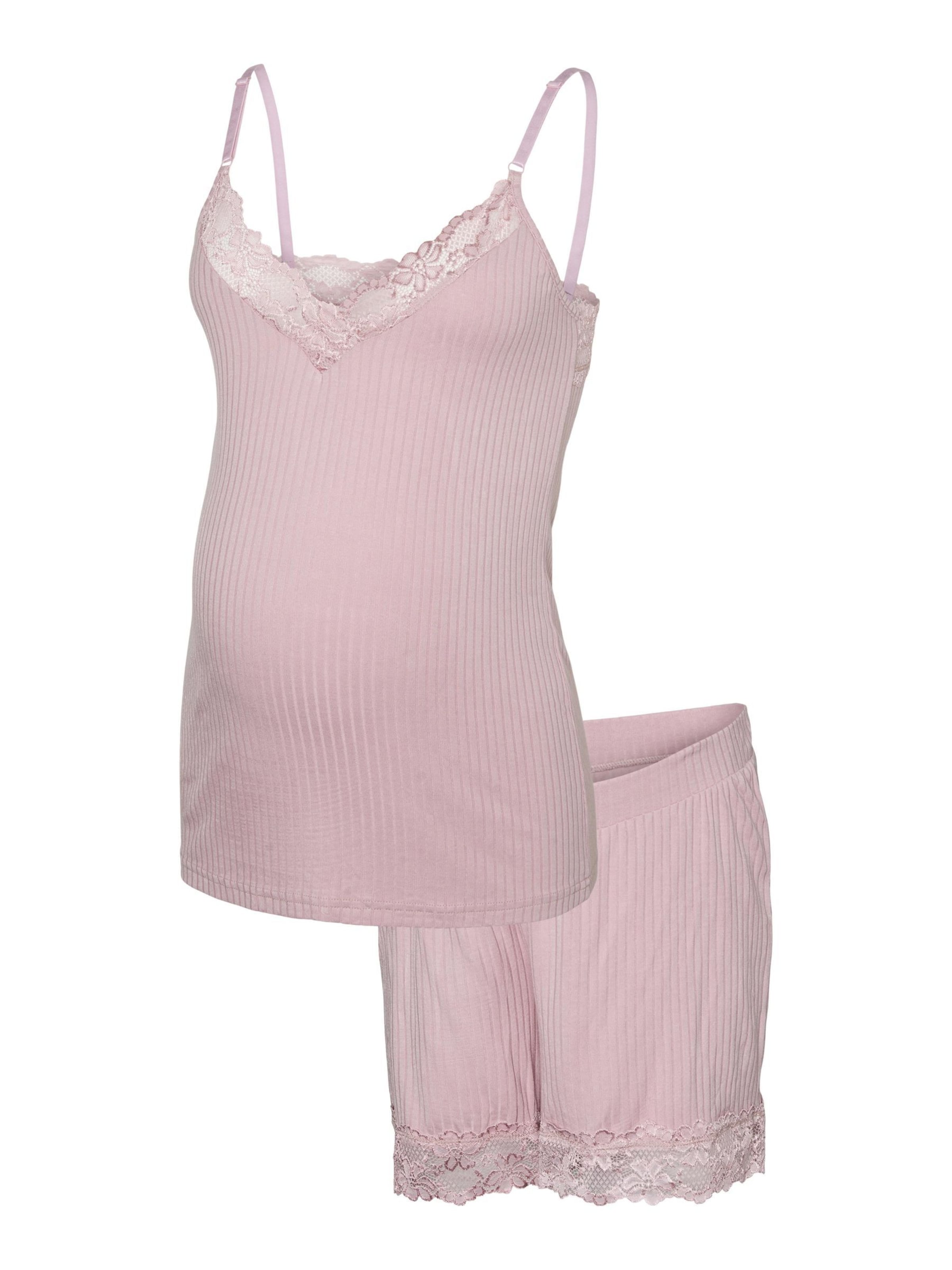 MAMALICIOUS Σορτσάκι 'MLMESA' σε λιλά: μπροστά