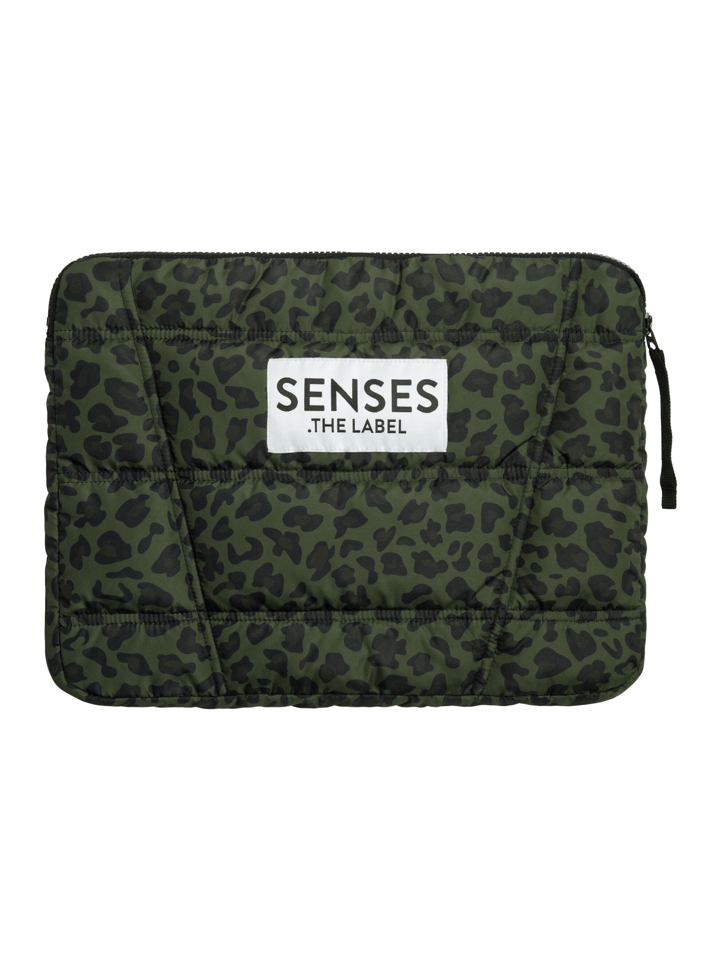 SENSES.THE LABEL Puffer Tablet Case AM:AL in Grün: Vorderseite