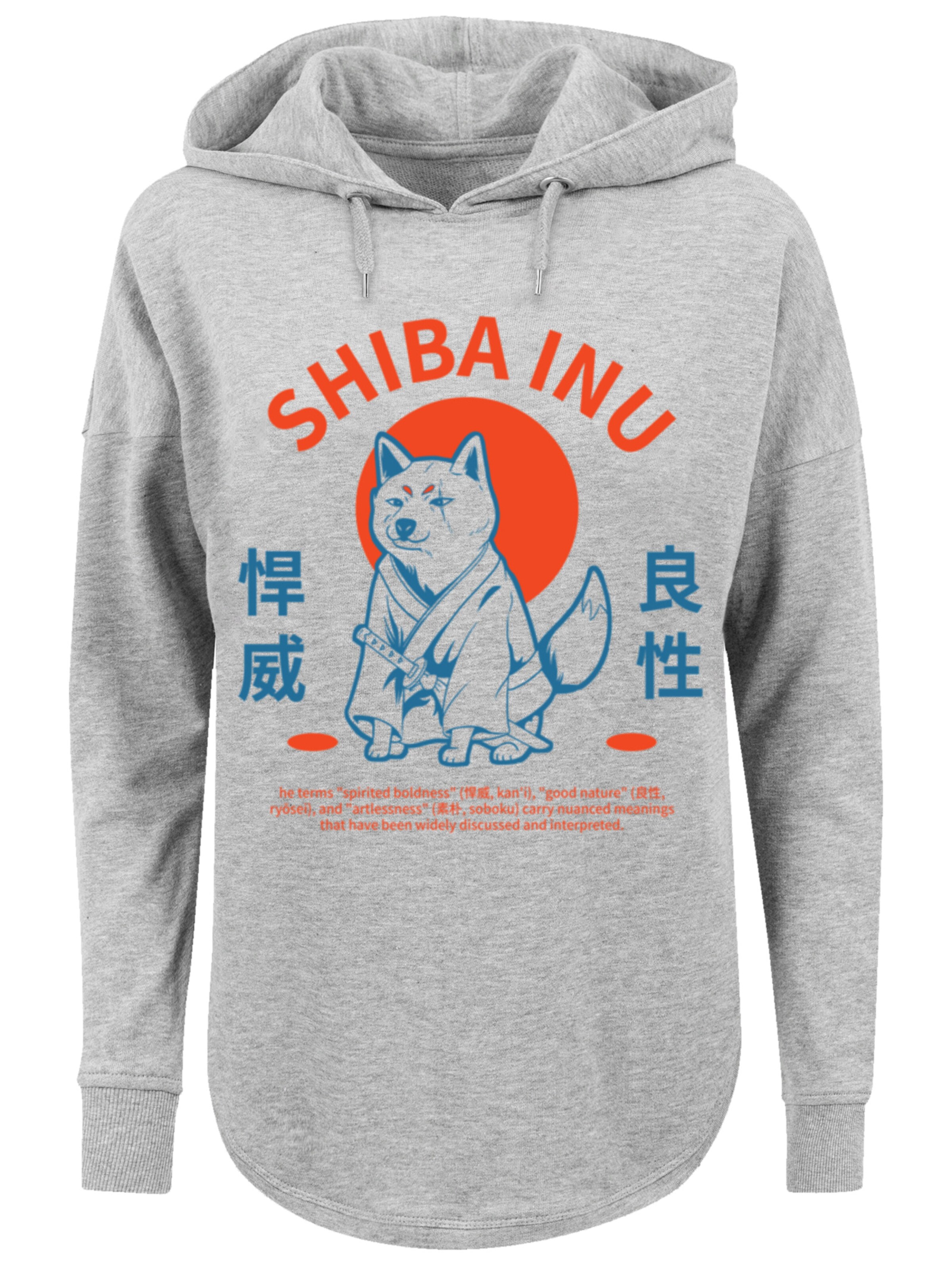F4NT4STIC Sweatshirt 'Japanischer Shiba Inu Hund' in Grey: front