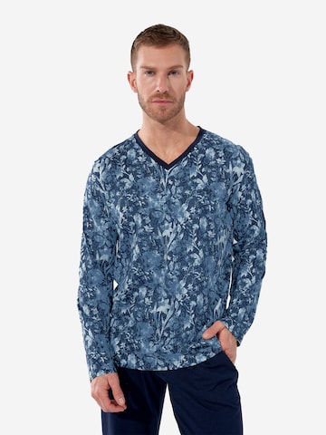 Pyjama long ' Compiegne Long Sleepwear ' HOM en bleu : devant