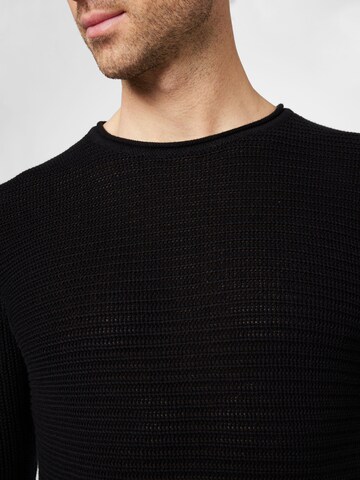 JACK & JONES Sweter 'PHIL' w kolorze czarny