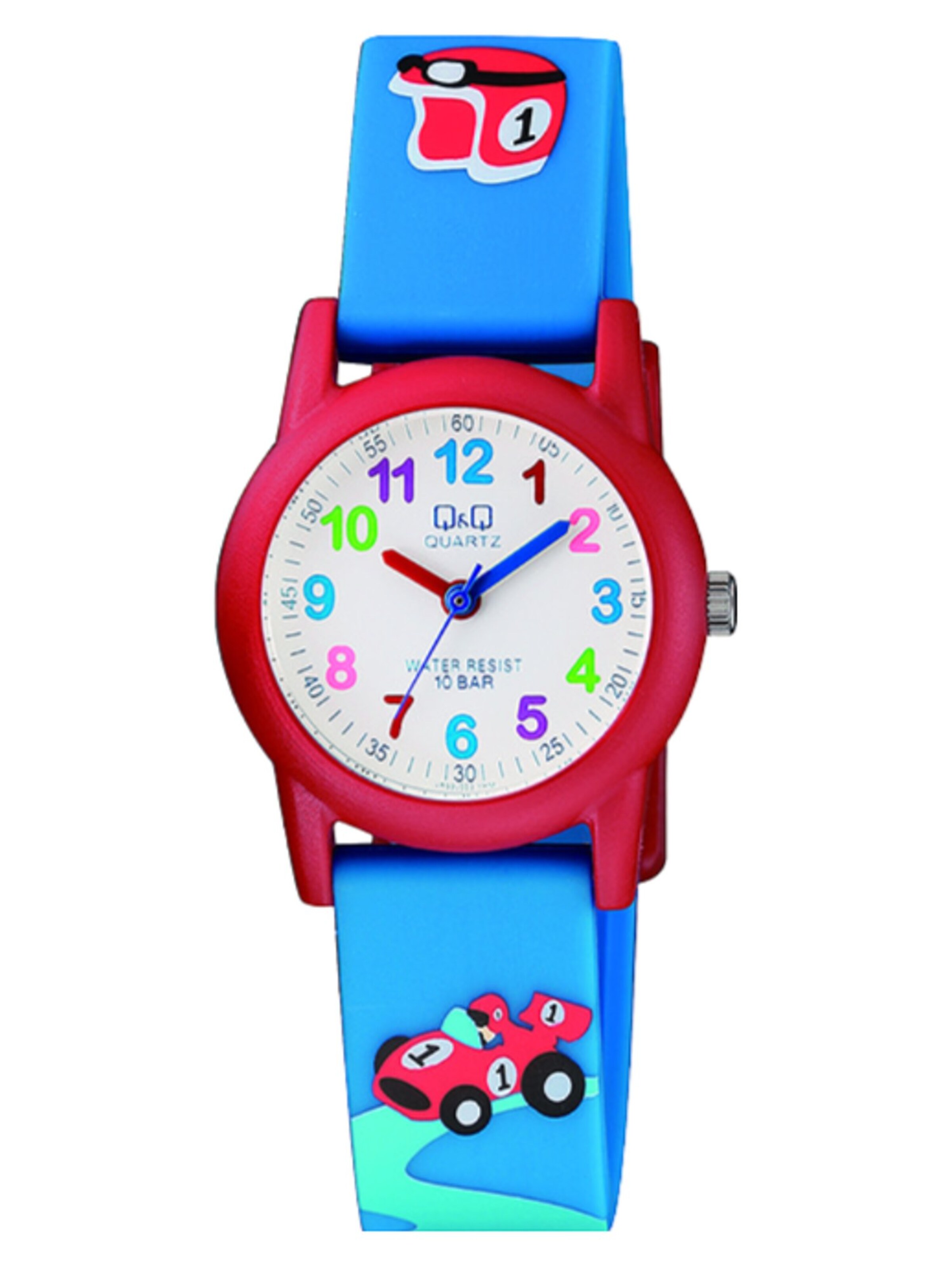 Q&Q Horloge 'Klassisch' in Blauw: voorkant