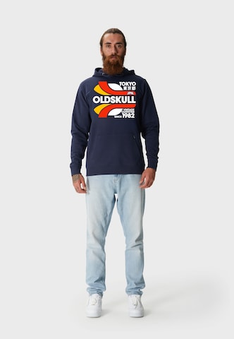 Oldskull Sweatshirt 'Retro Tokyopolis' in Blauw