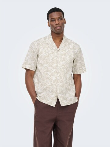 Regular fit Cămașă 'ONSWHITE' de la Only & Sons pe gri: față