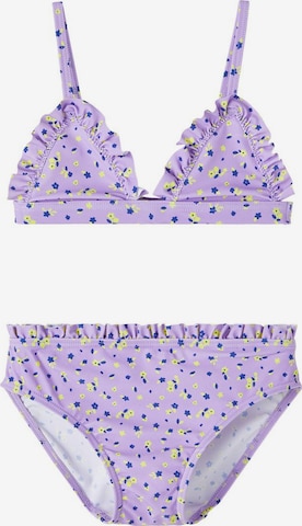NAME IT Triangle Bikini in Purple: front
