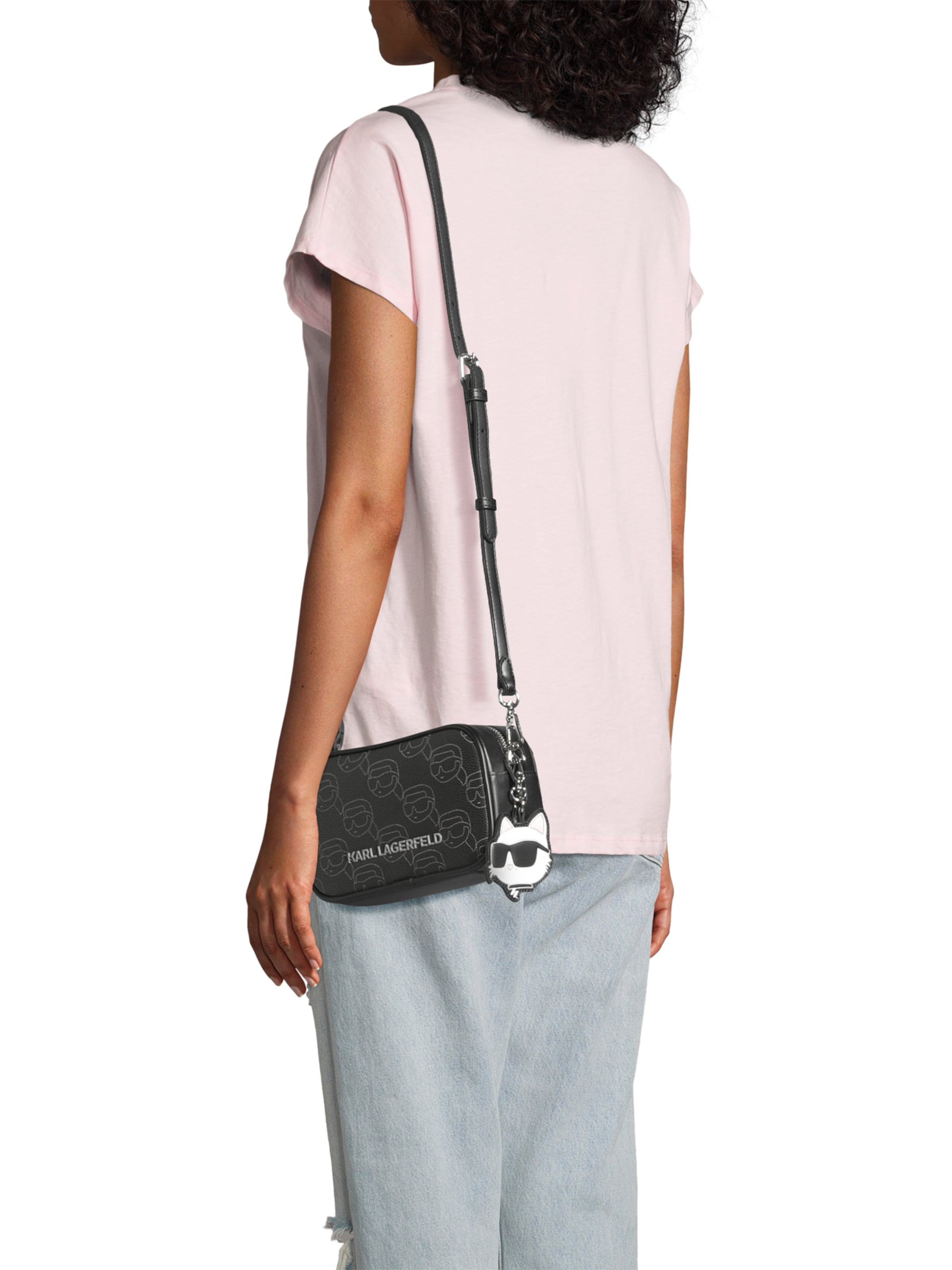 Geantă de umăr 'IKON' de la Karl Lagerfeld pe negru