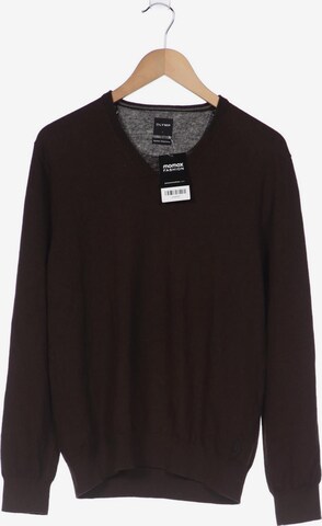 OLYMP Sweater & Cardigan in L in Brown: front