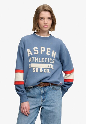 Sweat-shirt 'Aspen Athletics Preppy Ski' Superdry & Co en bleu : devant