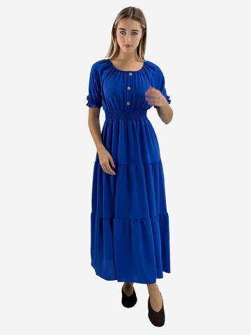 Elara Kleid in Blau: Vorderseite