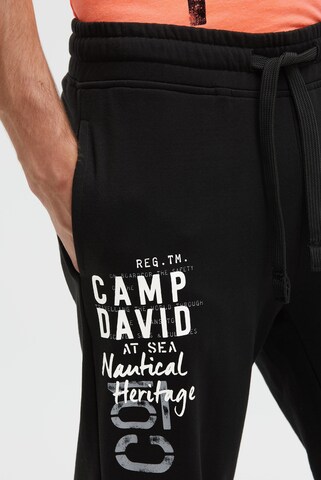 CAMP DAVID Regular Workout Pants in Black
