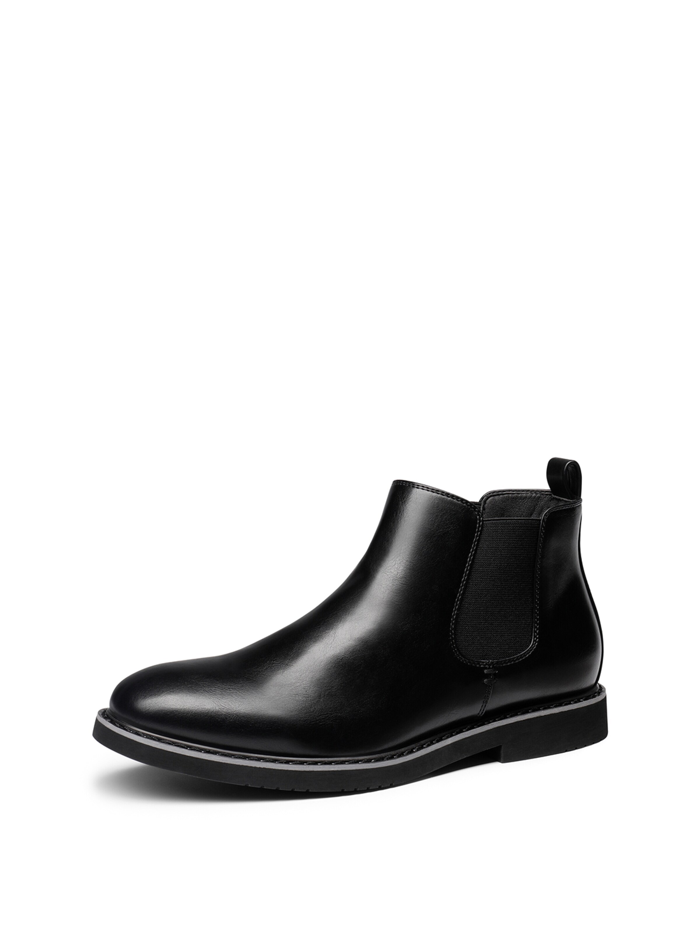 Bruno Marc Chelsea Boots in Black: front