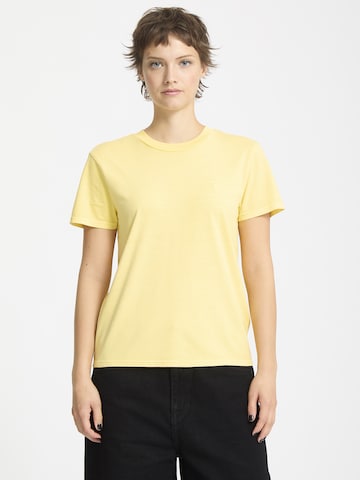 T-shirt 'Solid Stone EMB' Volcom en jaune : devant