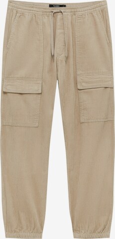 Pull&Bear Tapered Cargo trousers in Beige: front
