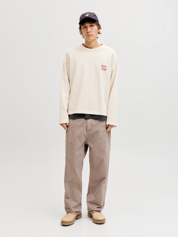 JACK & JONES Wide Leg Bukser 'JPSTALEX RAYE WORKER' i brun