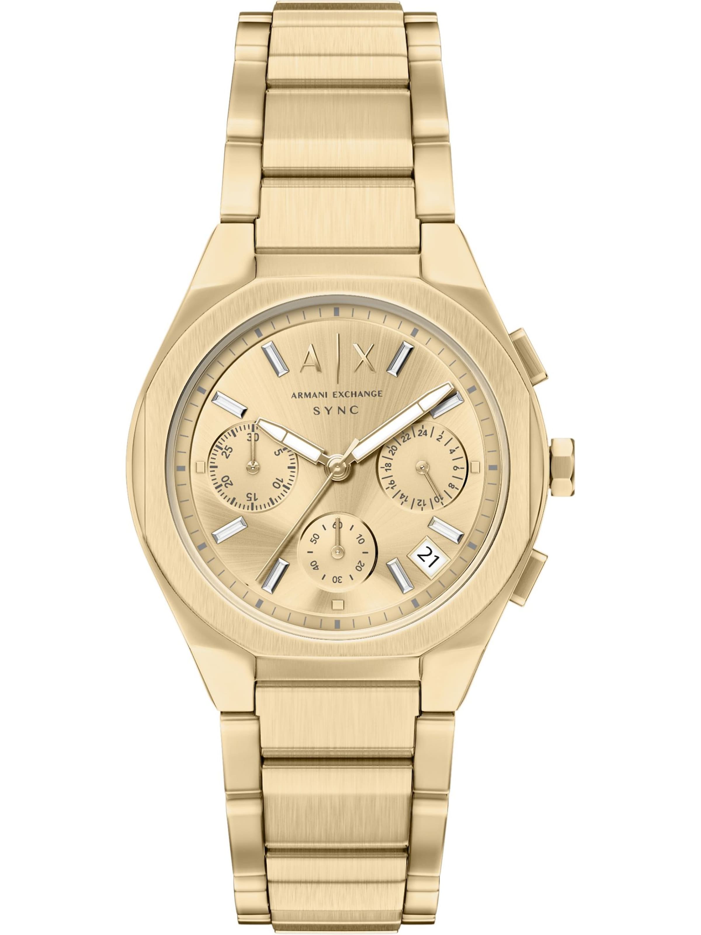 ARMANI EXCHANGE Uhr in Gold: Vorderseite