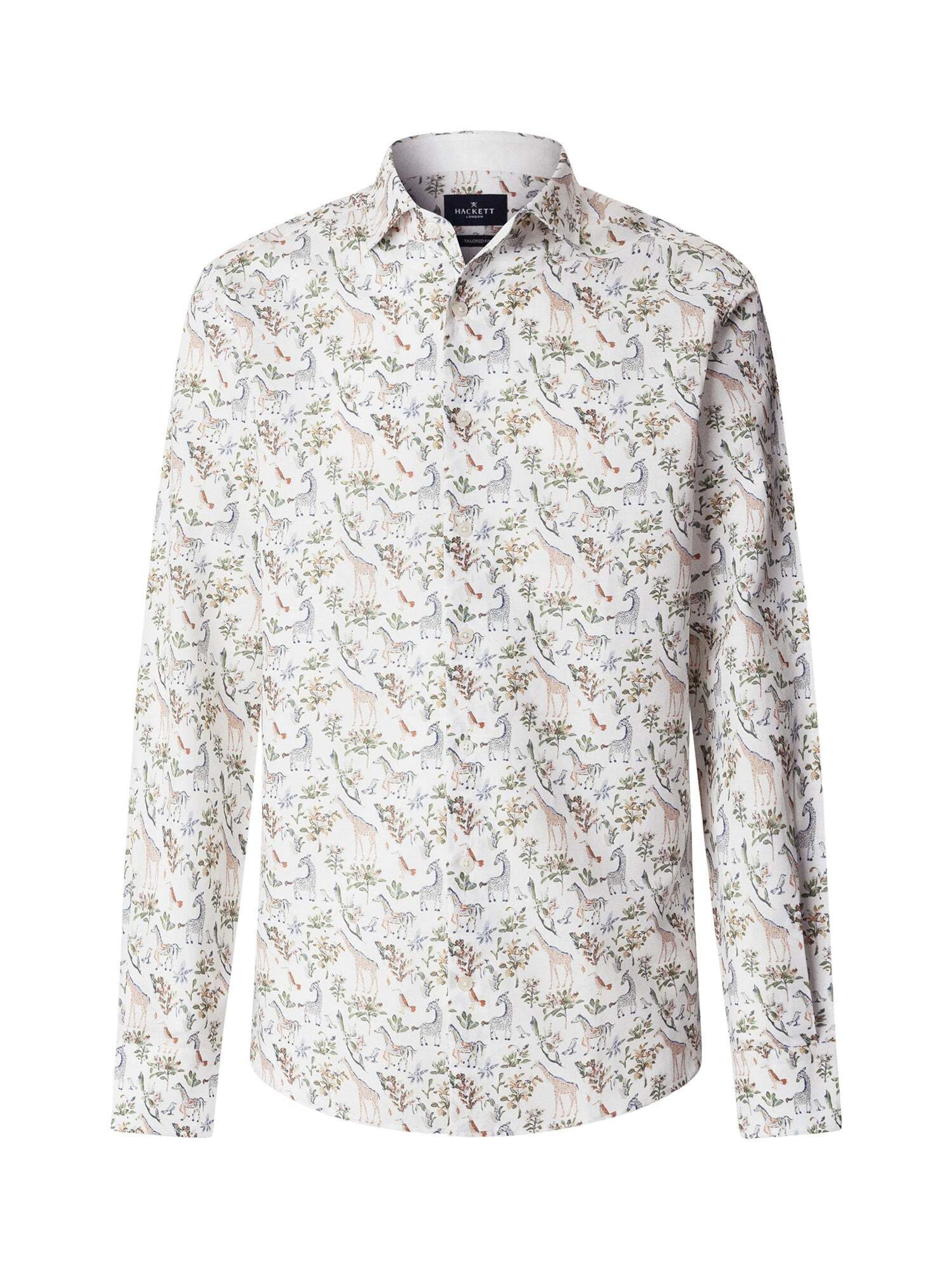 Hackett London Regular fit Button Up Shirt 'Fauna' in White: front