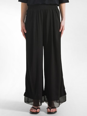 DEHA Wide Leg Hose in Schwarz: Vorderseite