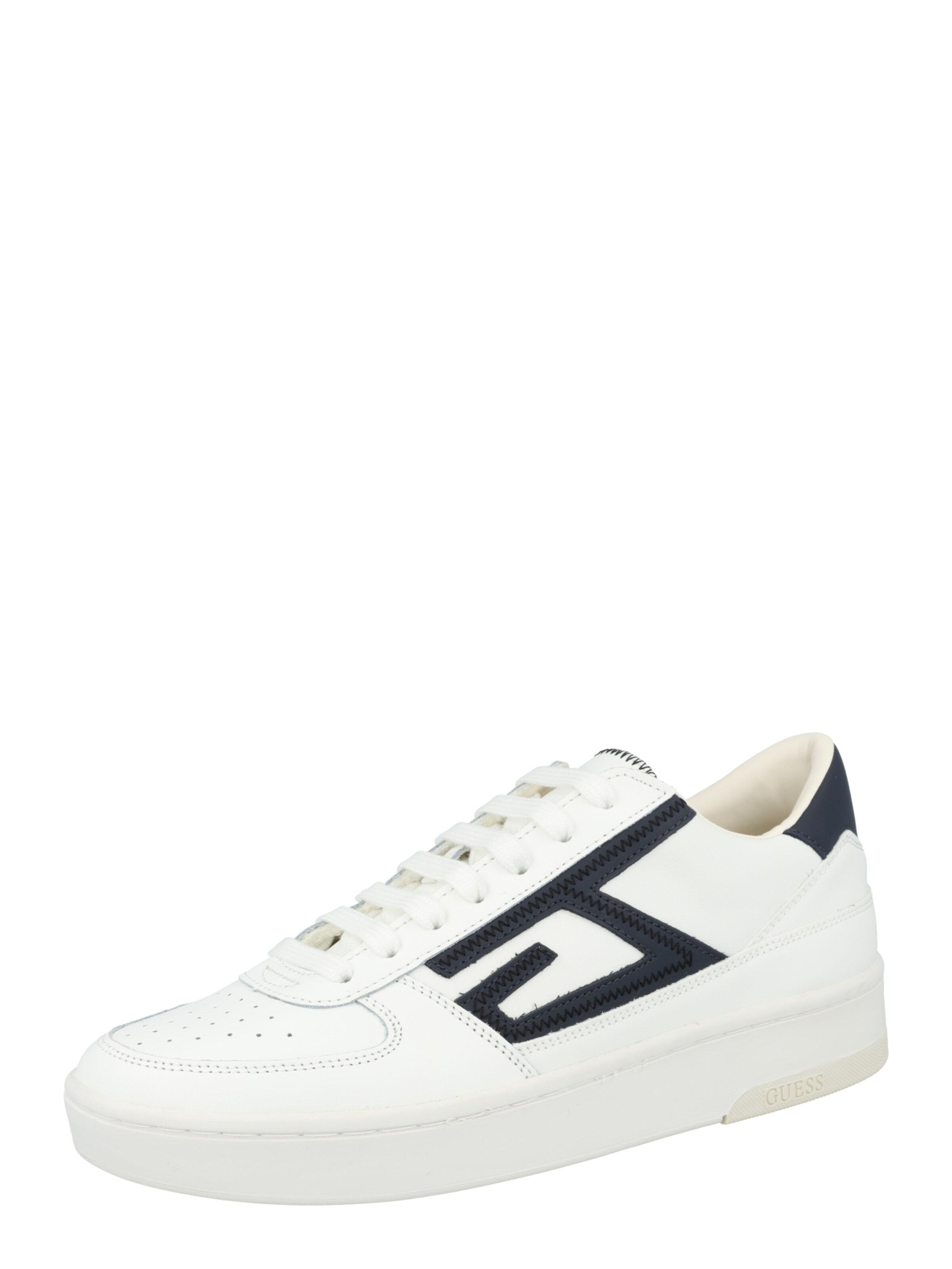 GUESS Herren Silea Sneaker Aus Leder – Mit Seitlichem Logo, Runder Spitze, Schnürung