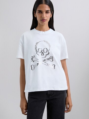 Scalpers T-shirt i vit: framsida