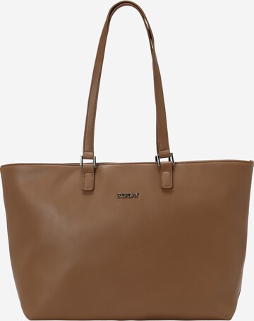 REPLAY Shopper in Beige: voorkant