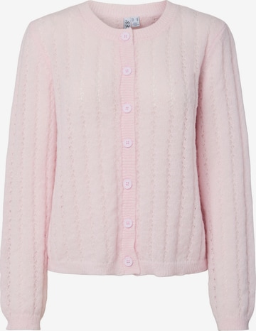 PIECES Strickjacke 'PCAda' in Pink: Vorderseite