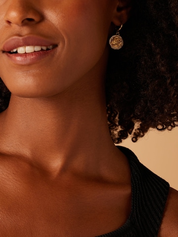 Lucardi Earrings in Gold: front