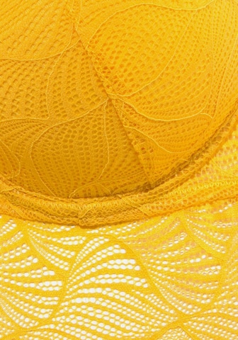 LASCANA Push-up Rintaliivi 'Esperia' värissä keltainen
