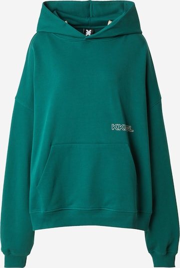 Karo Kauer Sweatshirt in smaragd / weiß, Produktansicht