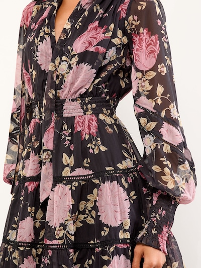 Lipsy Klänning i khaki / magenta / gammalrosa / svart, Produktvy