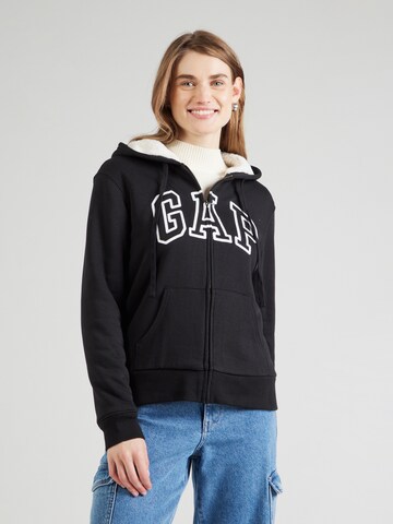 GAP Sweatjacke in Schwarz: Vorderseite