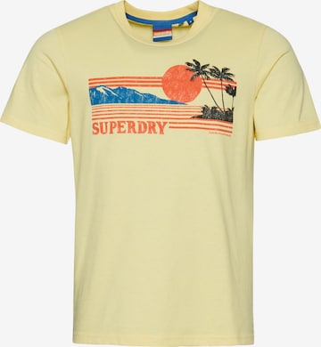 T-Shirt Superdry en jaune : devant