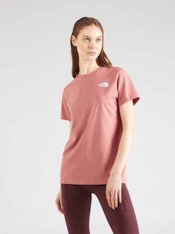 THE NORTH FACE - Camiseta en rosa: frente