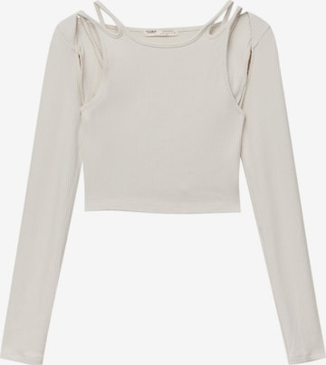 Pull&Bear Top mit Bolero in Beige: predná strana