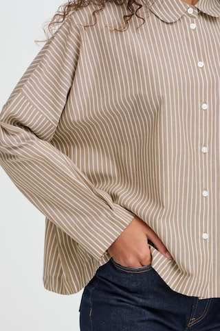 ICHI - Blusa 'GILEY' em bege