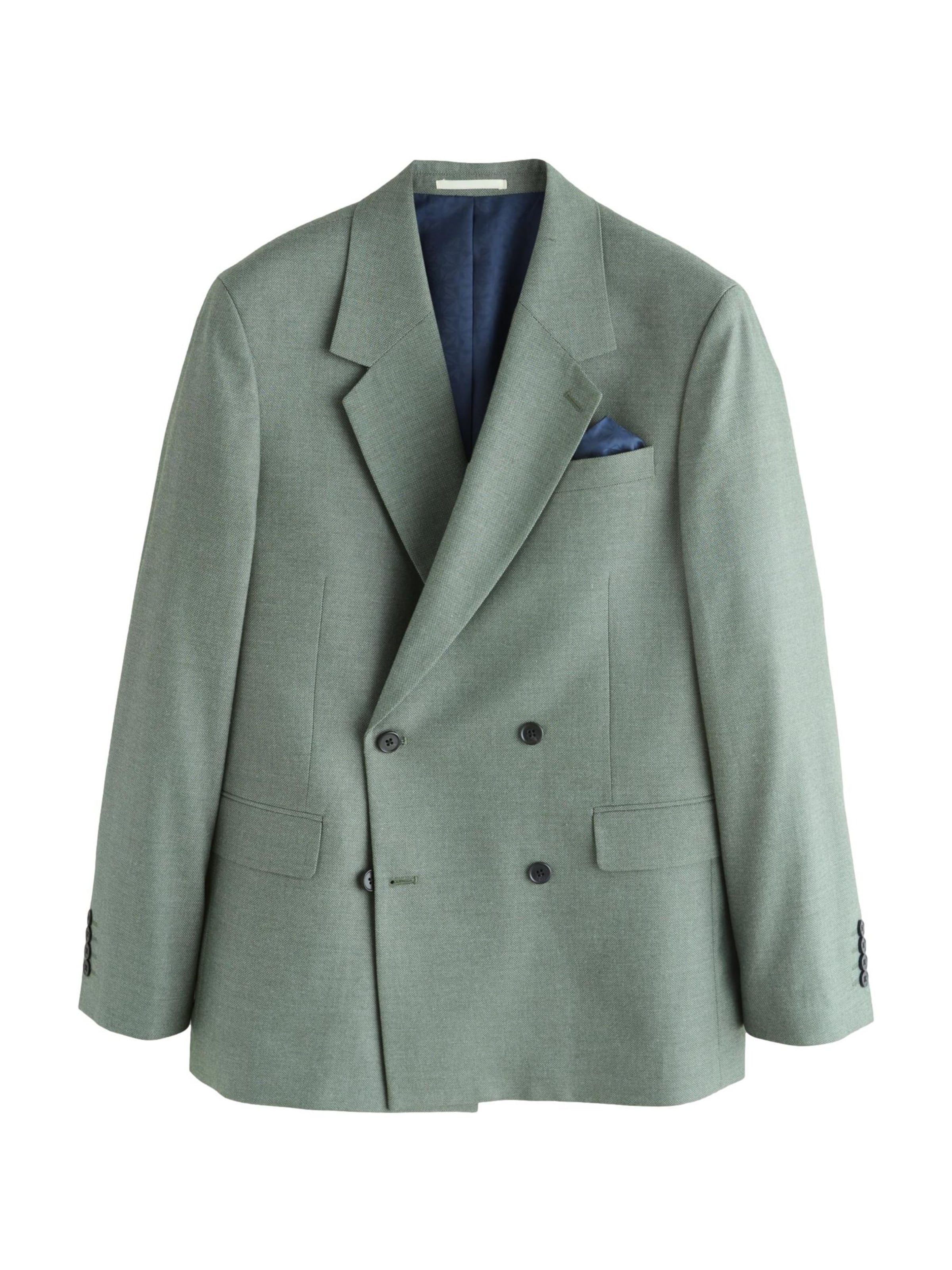 Next Regular fit Colbert in Groen: voorkant