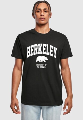 Merchcode Shirt 'Berkeley University - Bear' in Black: front