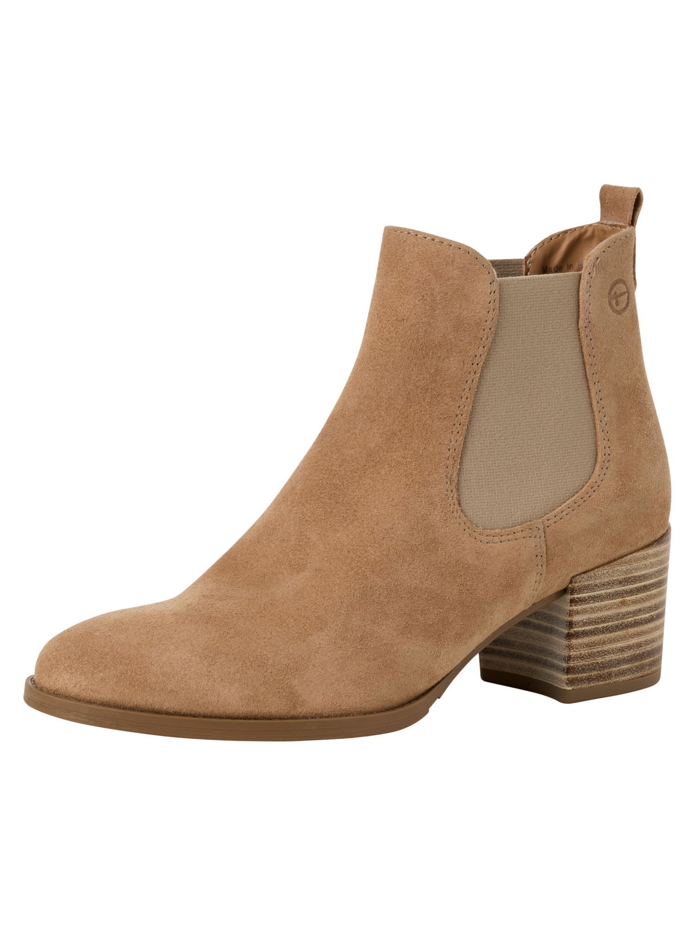 Tamaris Chelsea boots in Beige: front