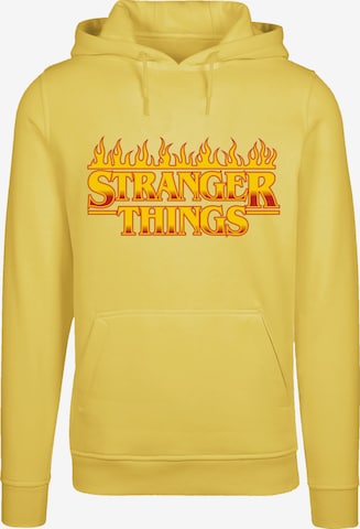Sweat-shirt 'Stranger Things Netflix TV Series' F4NT4STIC en jaune : devant