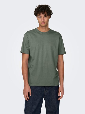 Only & Sons T-Shirt 'ONSMax' in Grün: Vorderseite